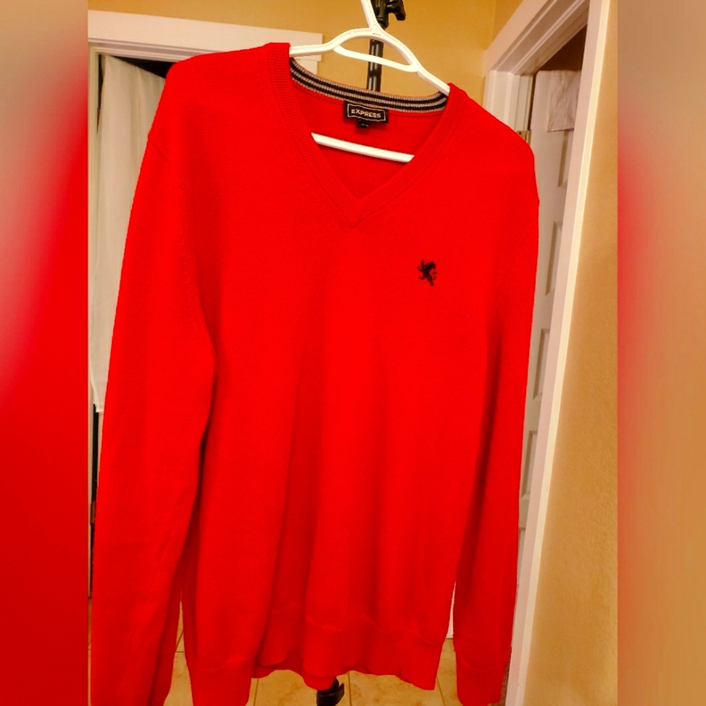 Men's Express Red Sweater Medium